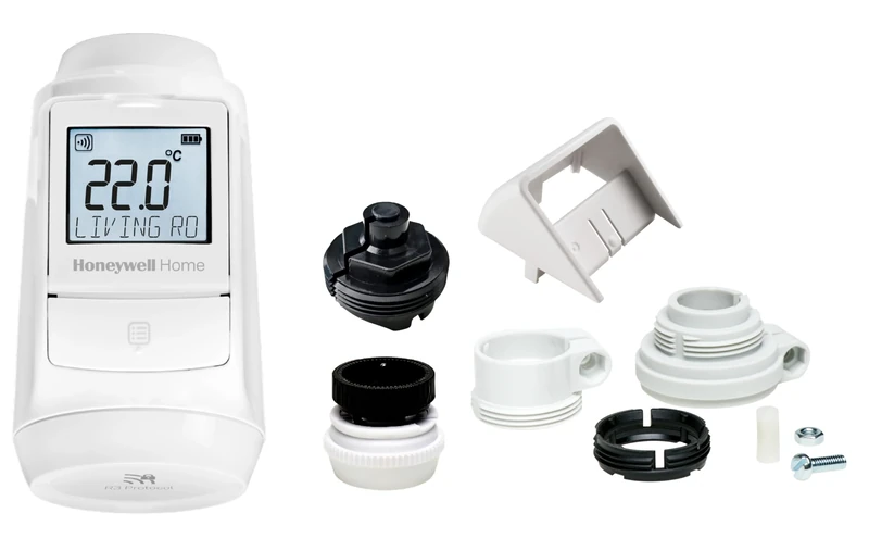 Honeywell Home Evohome Radiator Thermostat 1 Piece with Adapters - Room for Room, Controlled Comfort, Simple