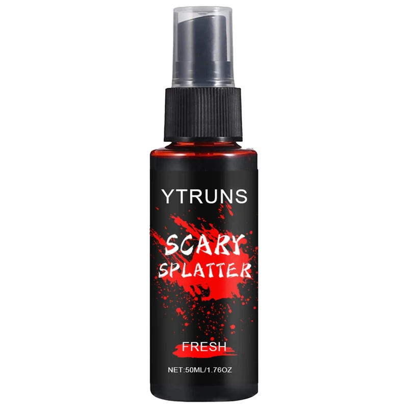 inlzdz Halloween Fake Blood Makeup Spray Dripping Realistic Sfx Makeup For Zombie Vampire Mouth Clothes Dress Up Type 4 One Size