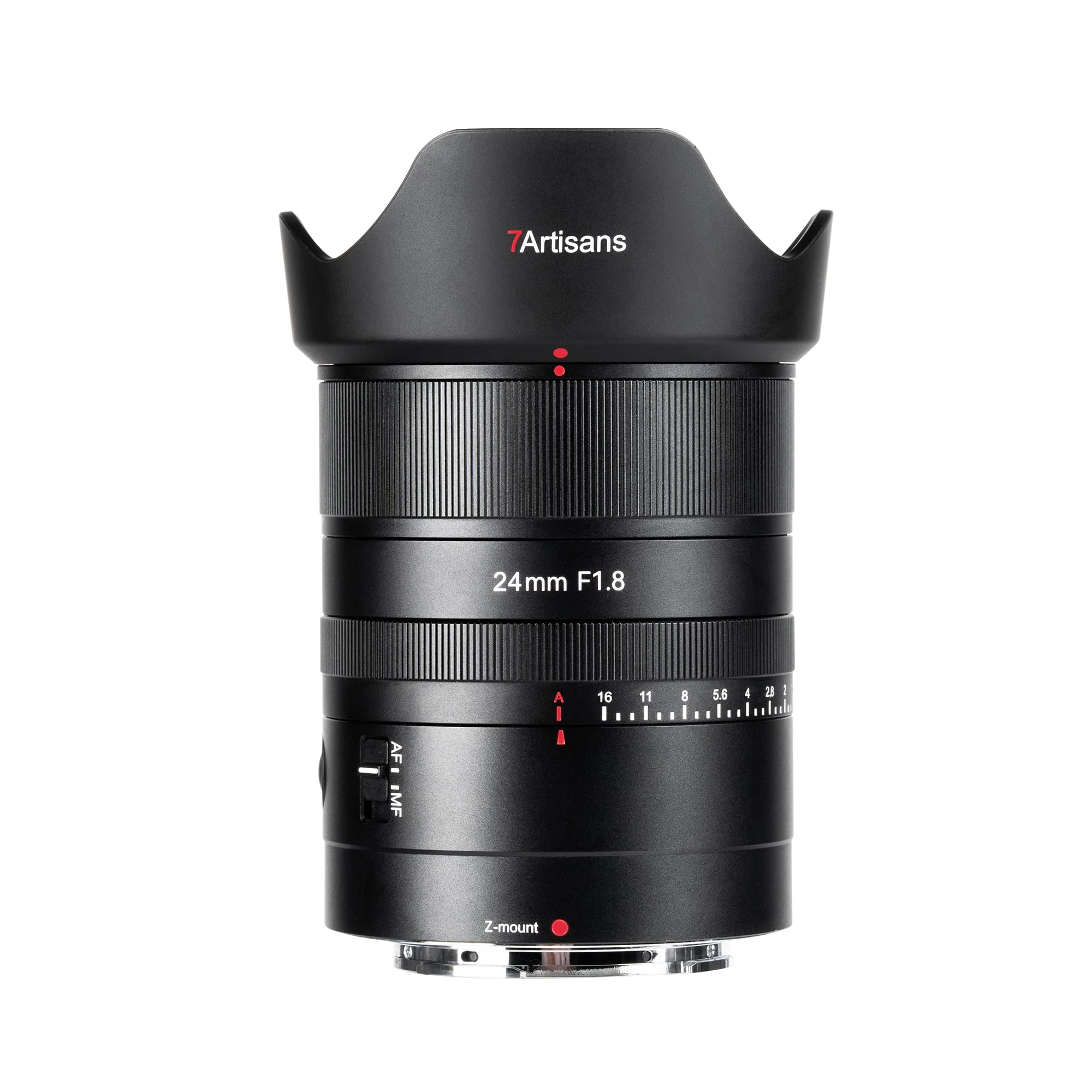 7artisans AutoFocus 24mm F1.8 Full Frame Lens,F1.8 Large Aperture,Support Automatic/Manual Compatible for Nikon Z Mount Z9，Z8，Z7，Z72，Z6，Z62，Z63，Zf，Z5，Z5 II Mirrorless Camera
