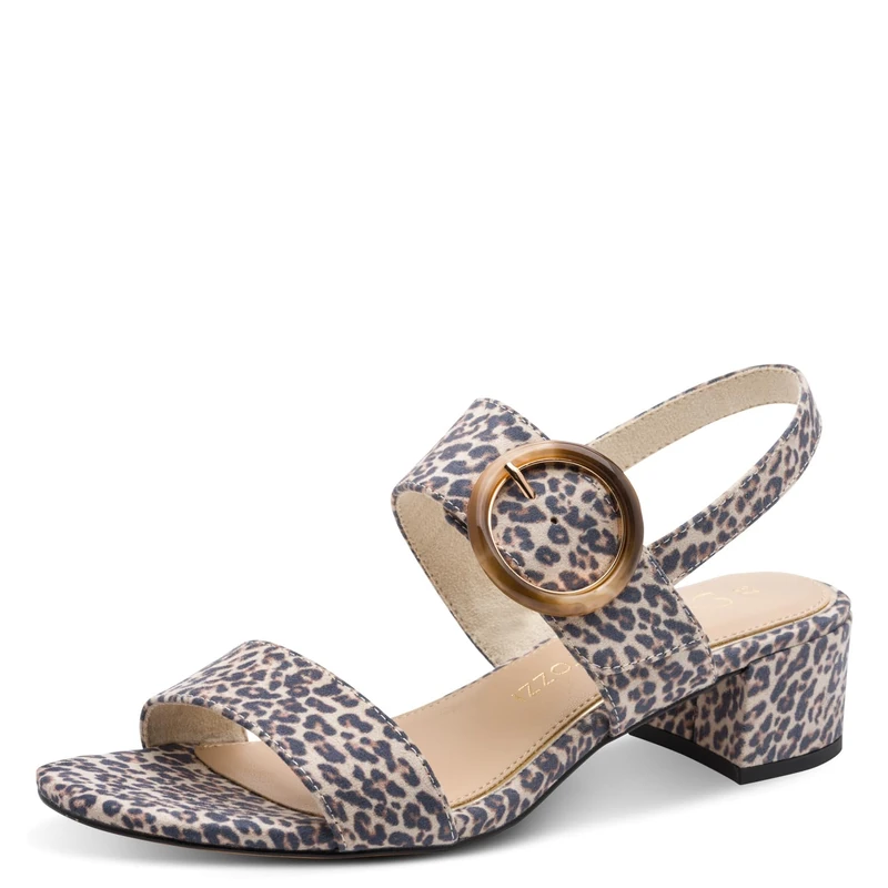 MARCO TOZZI Women Sandal soft Feel Me footbed Vegan soft lining Stylish, beige (LEO DUNE), 5.5 UK