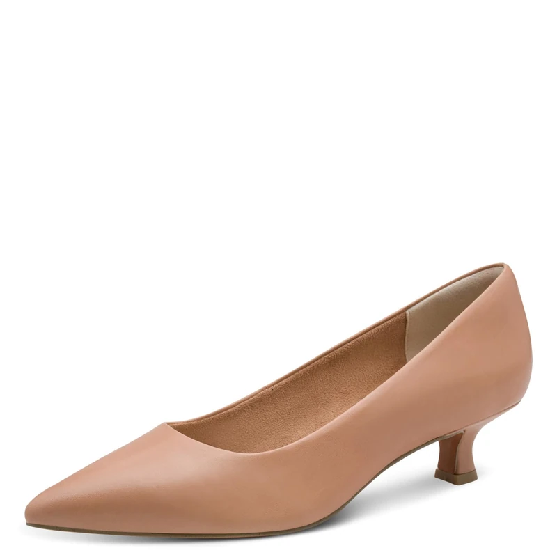 Marco Tozzi Women's Pumps Soft Feel Me Footbed Leather Leather Insole Soft Lining Modern, Beige (Cappuccino), 6 UK - Image 1