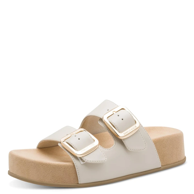MARCO TOZZI Women Sandal soft Feel Me footbed Modern, beige (CREAM), 6 UK