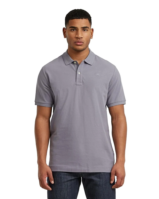 G-STAR Men's Dunda Overdyed Slim Polo, Size: S, Color Gray