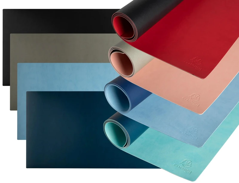 Exacompta - Ref 29160E - Box of 16 Flexible Home Office Desk Pads - in Two-Tone Polyurethane - Flexible and Durable, Desk Protection, Mouse pad - 43 x 90 cm - Assorted Colours - Delivered Flat Packed