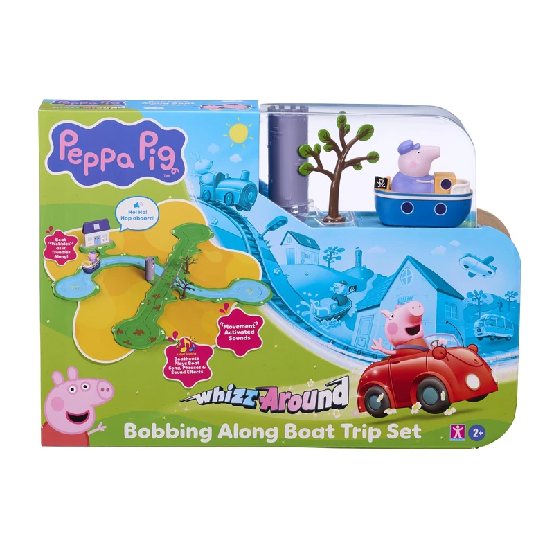 Peppa Pig Whizz Around Bobbing Along Boat Trip, Motorised Vehicles, Track Toys, Pre-school Toys