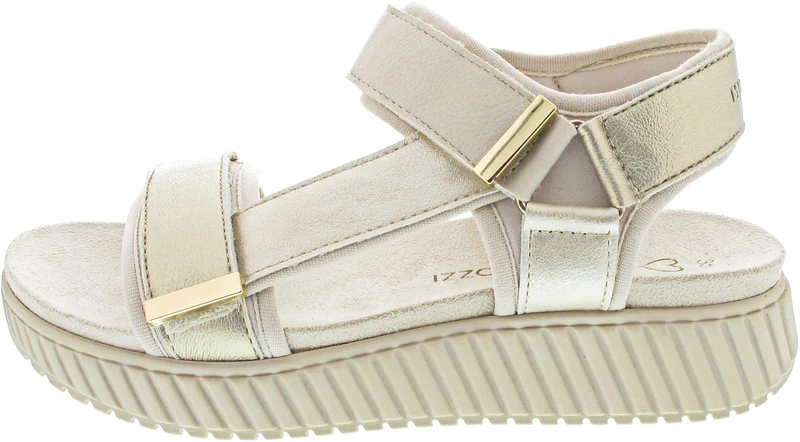 MARCO TOZZI women's sandal soft lining comfortable, metallic (GOLD COMB), 6 UK