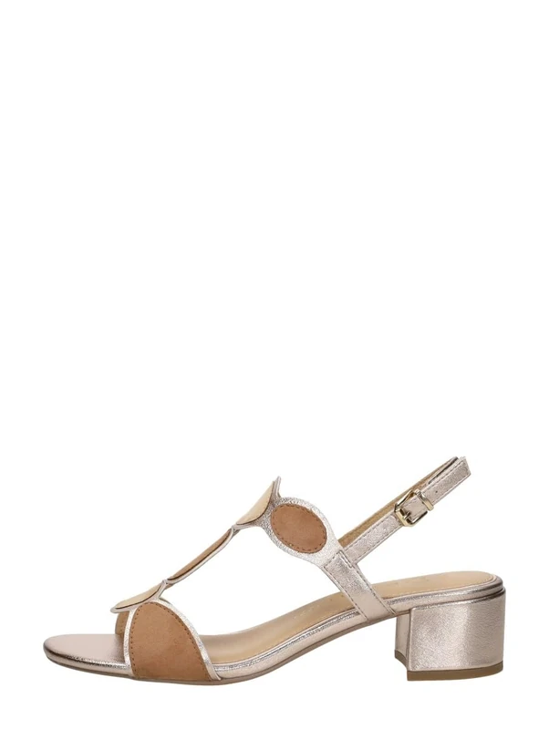 MARCO TOZZI women's sandal soft Feel Me footbed Vegan stylish, metallic (PLATINUM COMB), 4.5 UK - Image 1