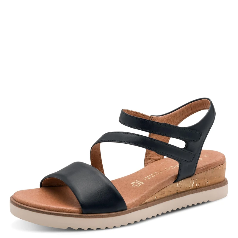 MARCO TOZZI Women's Sandal soft Feel Me footbed Leather soft lining Modern, blue (NAVY), 5.5 UK - Image 1
