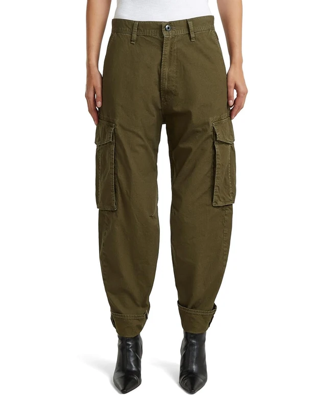 G-STAR Women's Cargo 3D Boyfriend Pants wmn, Size: 26/34, Color Green