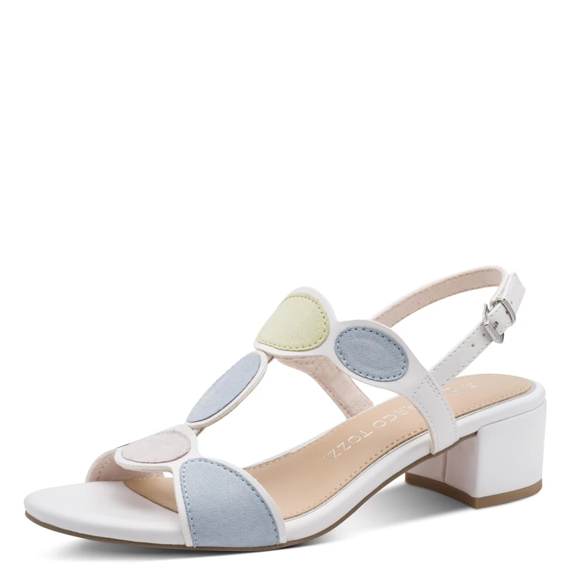MARCO TOZZI women's sandal soft Feel Me footbed Vegan stylish, white (WHITE MULTI), 7 UK - Image 1