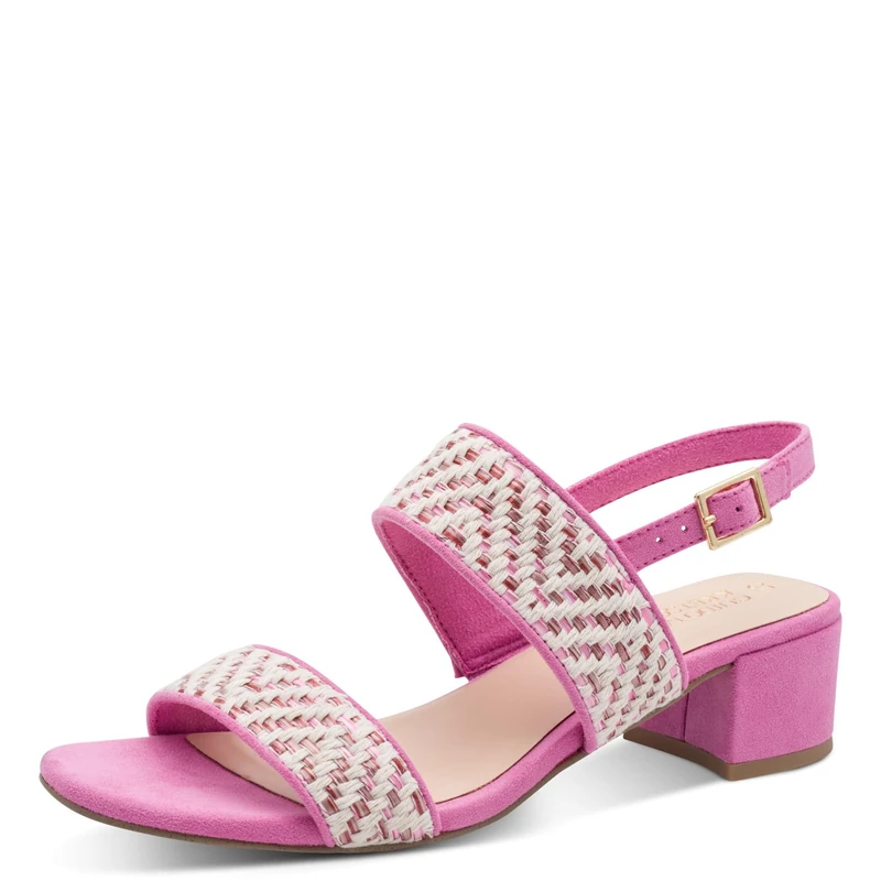 MARCO TOZZI by Guido Maria Kretschmer Women Sandal soft Feel Me Footbed soft Lining Stylish, pink (LIPSTICK COMB), 5.5 UK