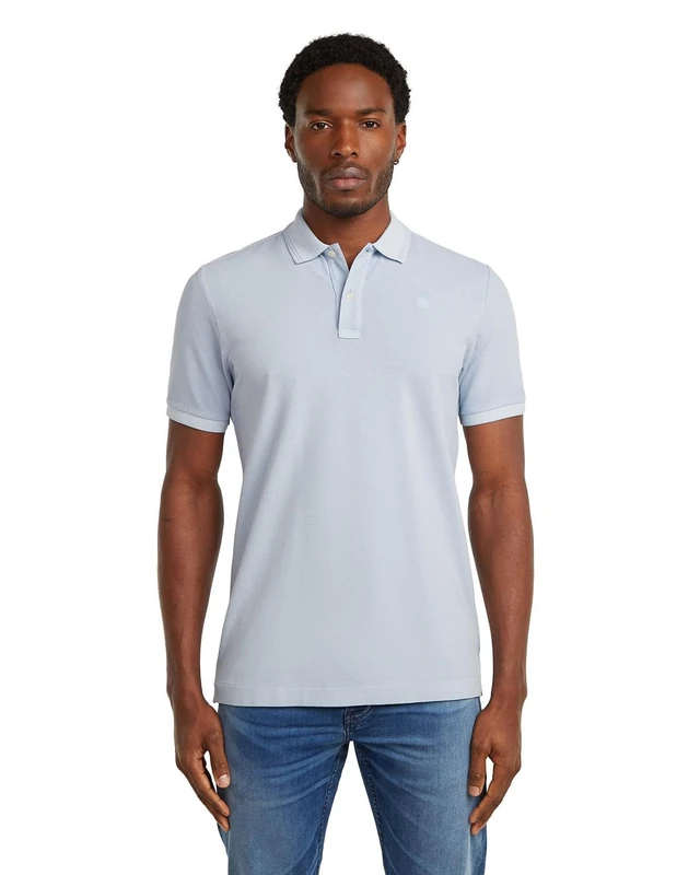 G-STAR Men's Dunda Overdyed Slim Polo, Size: XXL, Color Blue