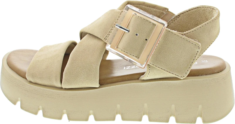 MARCO TOZZI women's sandal soft Feel Me footbed soft lining stylish, beige (TAUPE), 7 UK