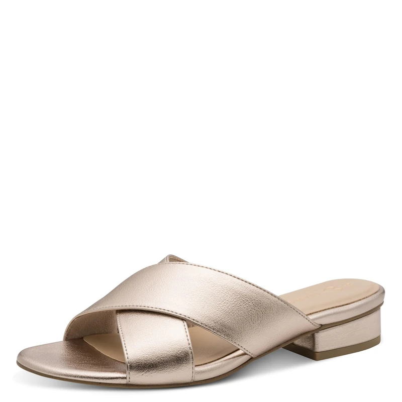 MARCO TOZZI Women's Sandal soft Feel Me Footbed soft Lining Trend-conscious, metallic (PLATINUM), 5.5 UK