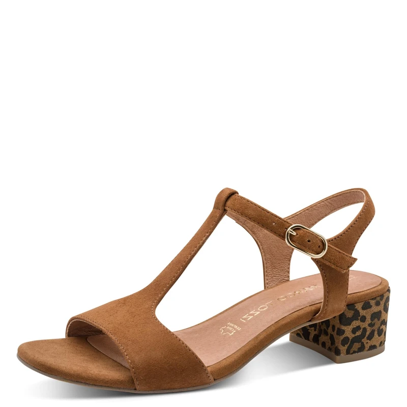 Marco Tozzi Women's Leather Sandal - Cognac, Size 4 UK