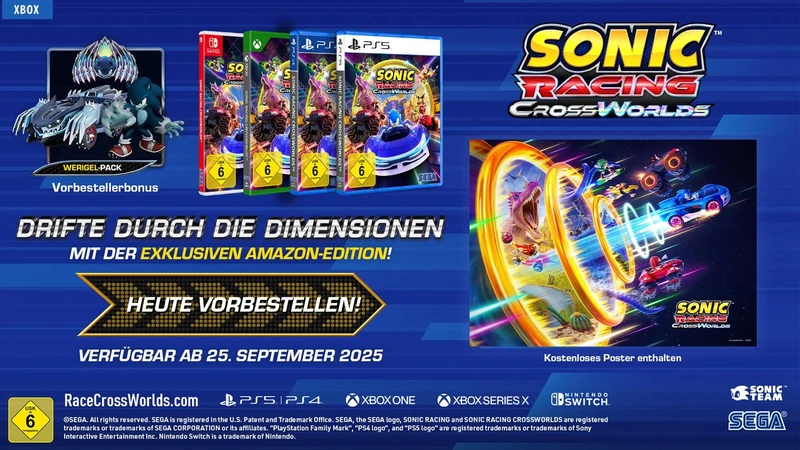 Sonic Racing: CrossWorlds - Exklusive Amazon-Edition (Xbox One/Xbox Series X)