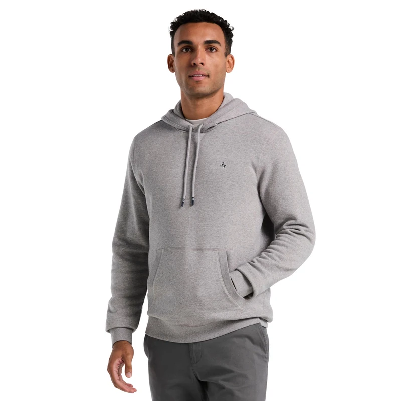 Original Penguin Fleece Hoodie Sweatshirt, XXL, Grey Rain Heather