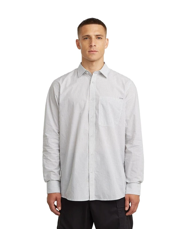 G-STAR Men's One Pkt Regular Shirt ls, Size: S, Color Multicolor