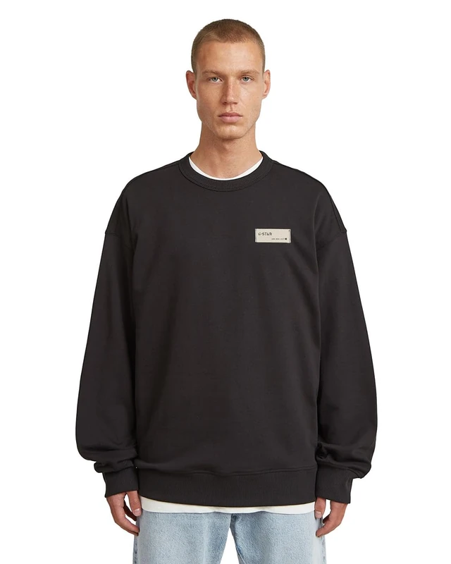 G-STAR Men's HB badge r sw, Size: L, Color Black