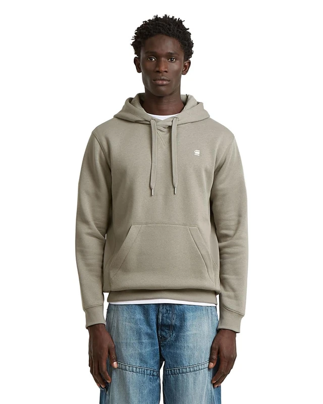 G-STAR Men's Premium Core Hooded Sweater, Size: S, Color Beige - Image 1