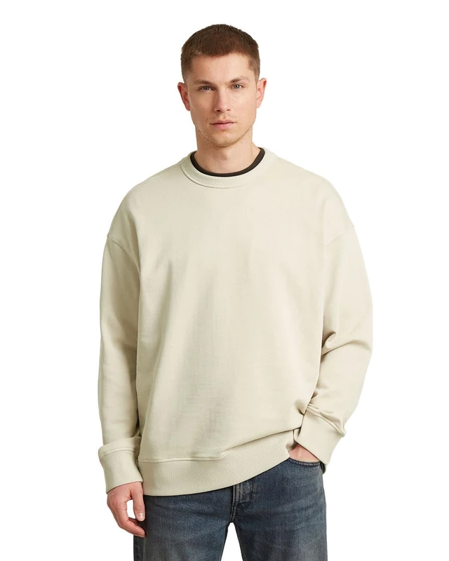 G-STAR Men's HB badge r sw, Size: M, Color White