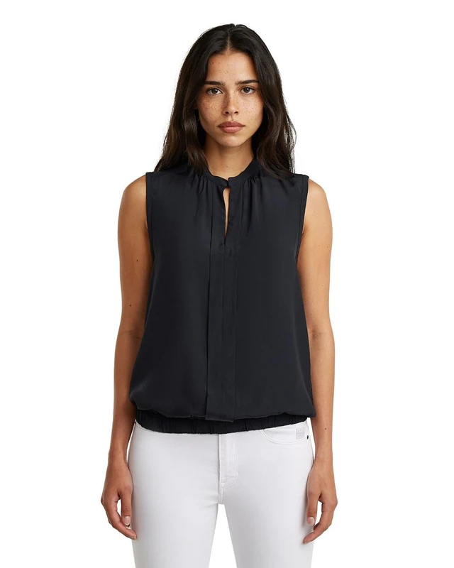 G-STAR Women's Stand Up Collar Top, Size: M, Color Black