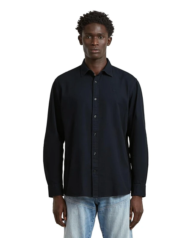 G-STAR Men's Clean Regular Shirt, Size: XL, Color Blue
