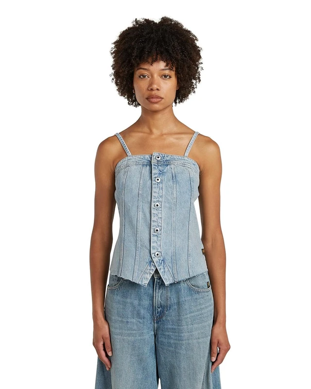 G-STAR Women's Kick Bustier wmn, Size: S, Color Blue - Image 1