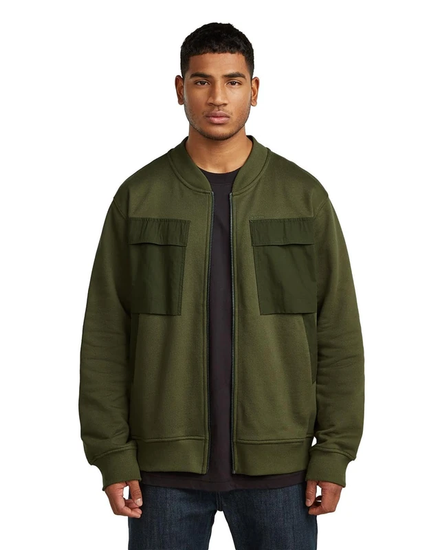 G-STAR Men's Woven mix sw jkt, Size: XXL, Color Green