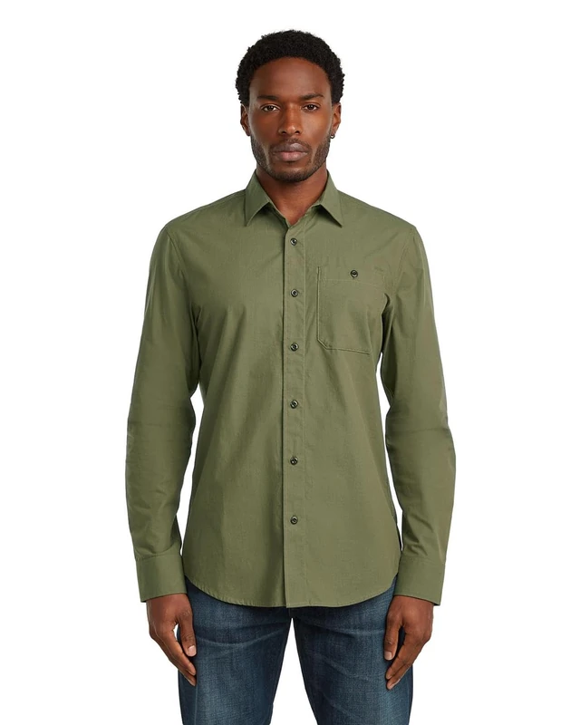 G-STAR Men's Bristum 2.0 Slim Shirt, Size: L, Color Multicolor