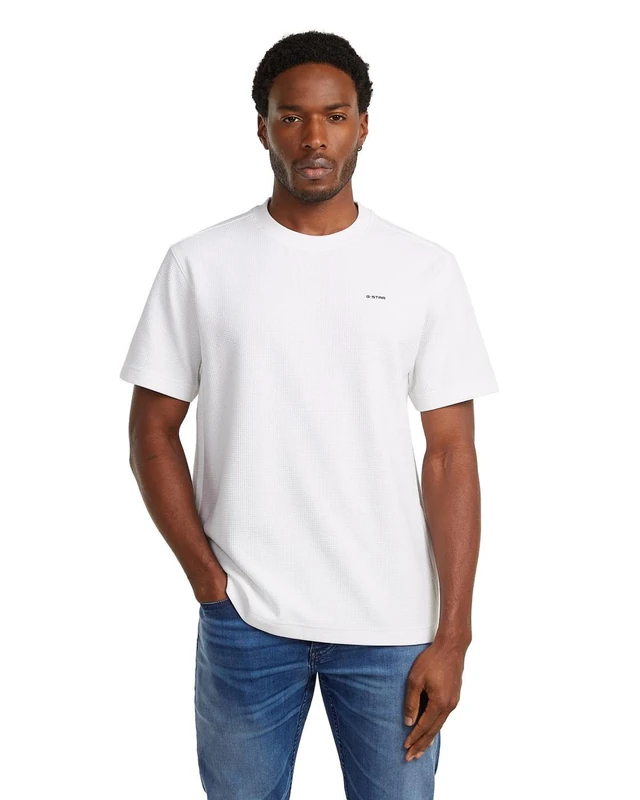 G-STAR Men's True Regular Structured r t, Size: M, Color White