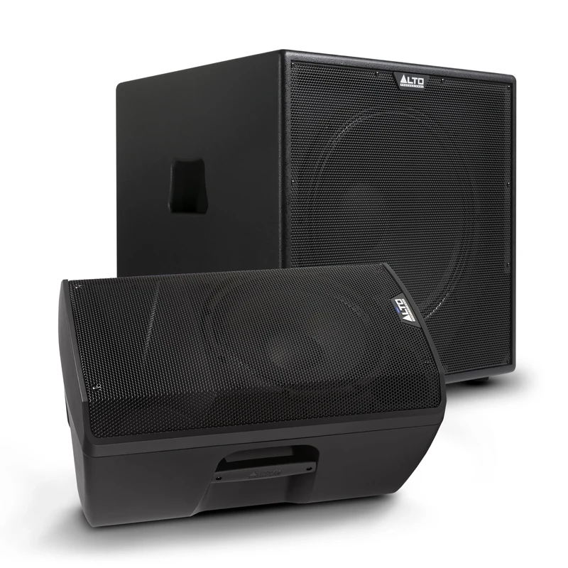 ALTO TX412 and TX18S Powered PA Speaker and Subwoofer Bundle for Live Performances, Events, Karaoke, Public Address, Presentations
