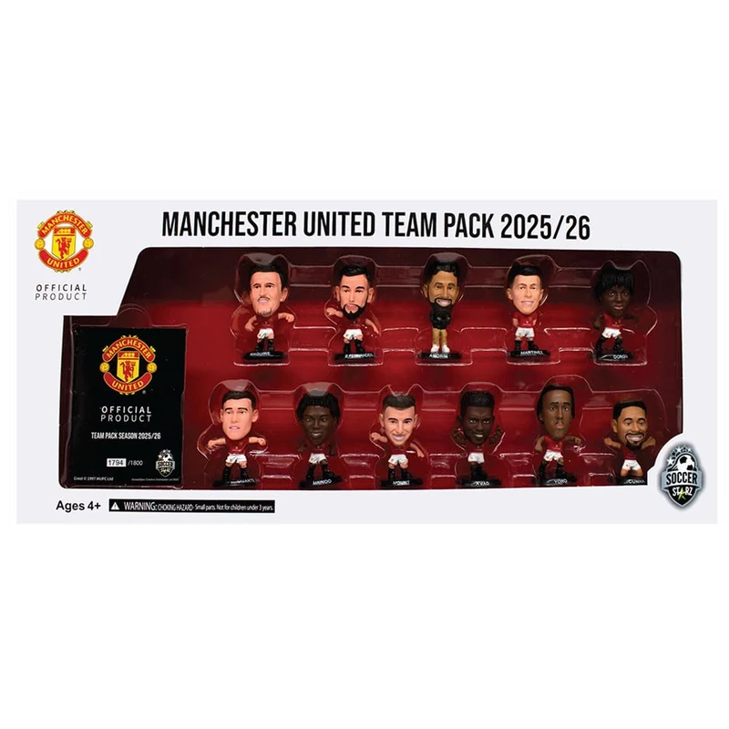 SoccerStarz - Man Utd 11 figure Team Pack (2025/26 Version Classic Kit) /Figures