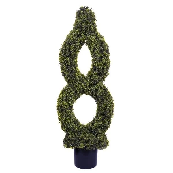 Artificial Single Twist Boxwood Topiary Tree