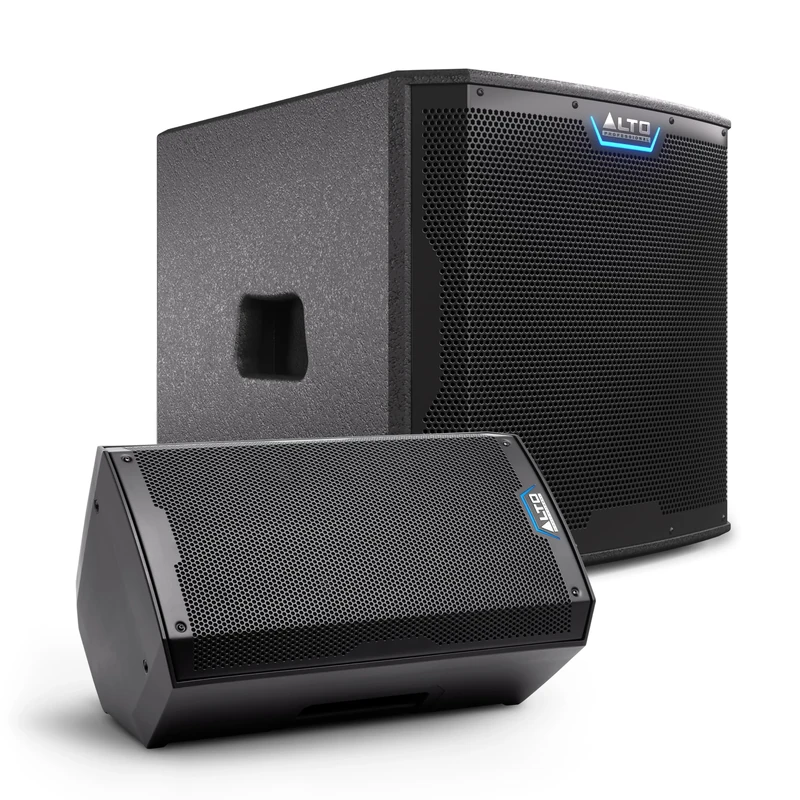 ALTO TS408 and TS12S Powered PA Speaker and Subwoofer Bundle for Live Performances, Events, Karaoke, Public Address, Presentations