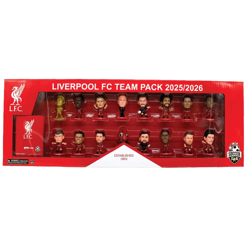 SoccerStarz - Liverpool 16 figure Team Pack (2025/26 Version) /Figures
