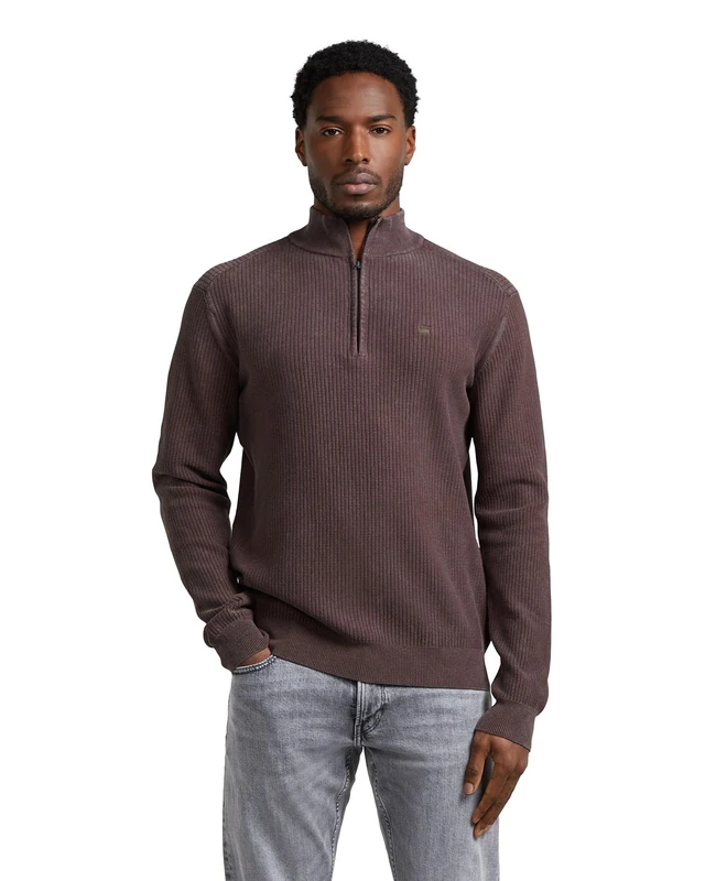 G-STAR Men's Washed Skipper Knit, Size: S, Color Brown