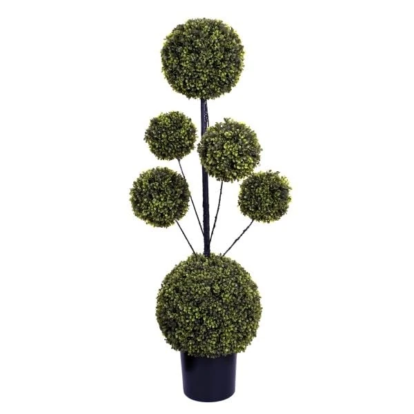 Artificial Six Sphere Boxwood Topiary Tree
