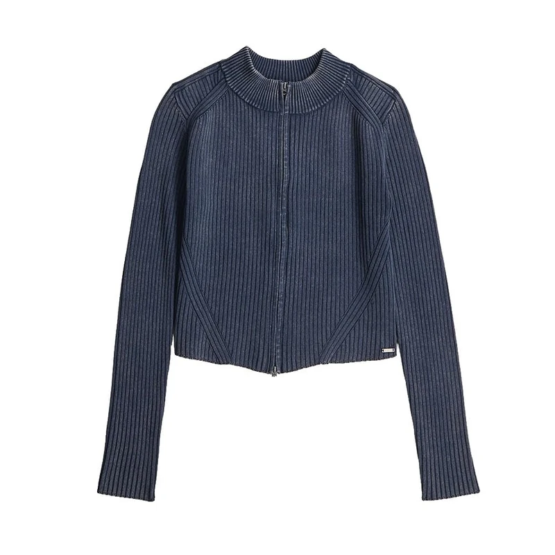 G-STAR Women's 2 Way Washed Slim Knit - Long Sleeve Blue