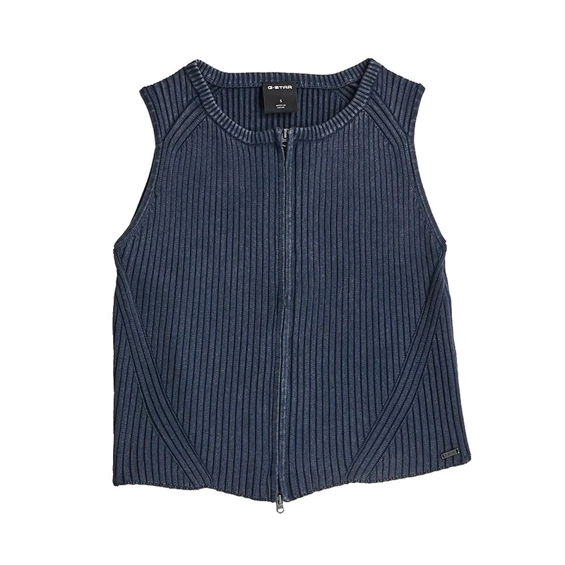 G-STAR Women's 2 Way Washed Slim sl Knit wmn, Size: M, Color Blue