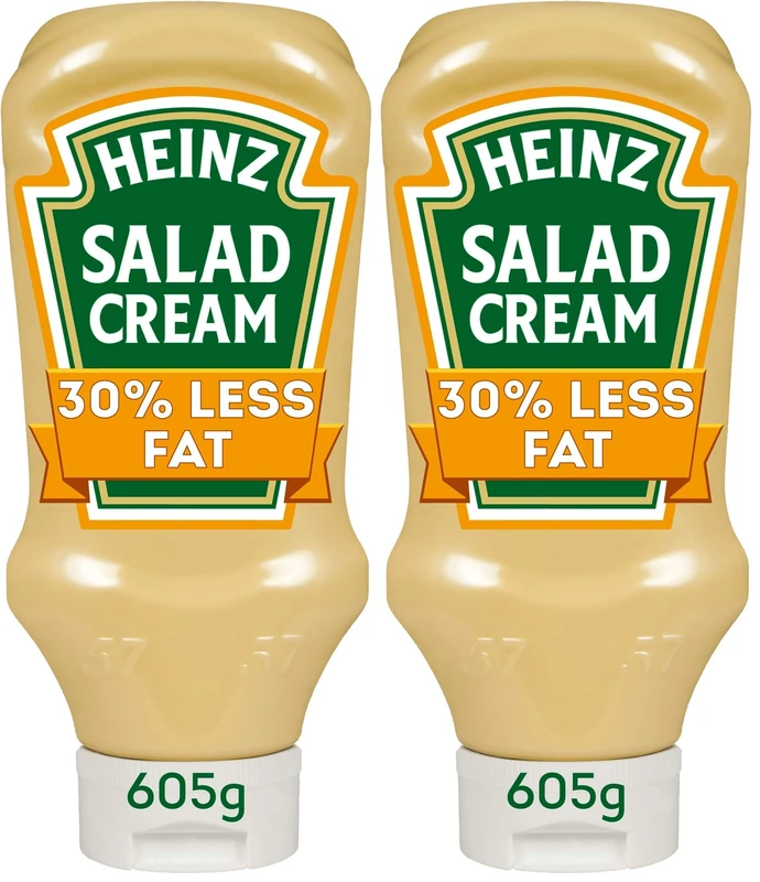 Heinz Salad Cream 30% Less Fat 605g (Pack of 2)