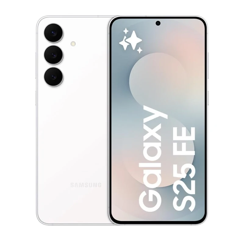 Samsung Galaxy S25 FE, AI Smartphone, Slim 7.4mm Frame, 6.7" FHD Display, 50MP Camera, Exynos 2400, 256GB Storage, 8GB Memory, 4900 mAh Battery, White, 3 Year Samsung Extended Warranty (UK Version)