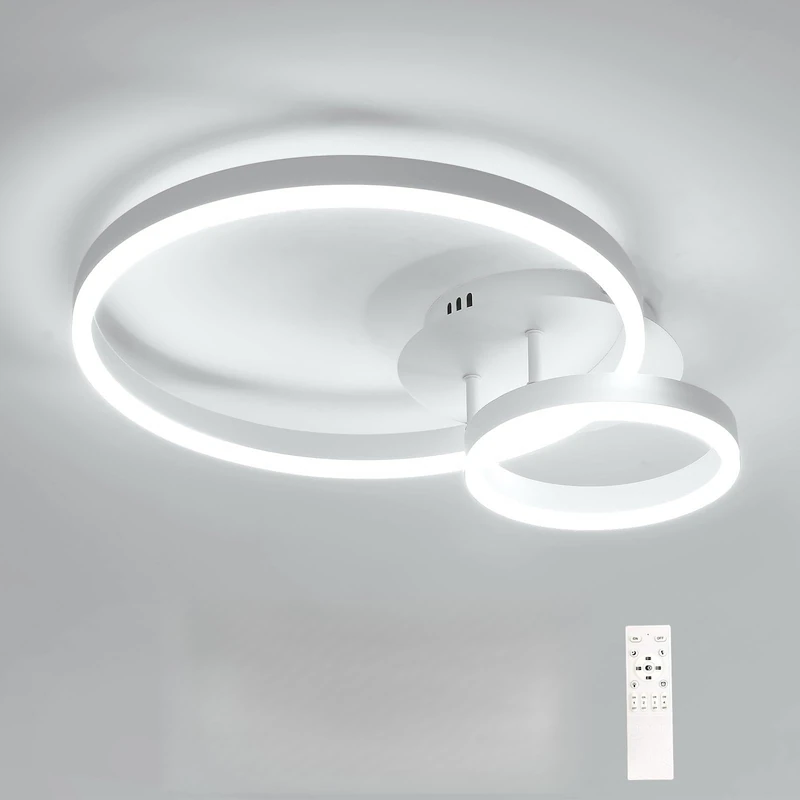 Comely LED Ceiling Light, 42W 4725LM Modern Dimmable Ceiling Light with Remote Control 3000K-6500K, Memory Function, Round Ceiling Lamp for Living Room, Bedroom, Kitchen, Hallway, Diameter 50 cm
