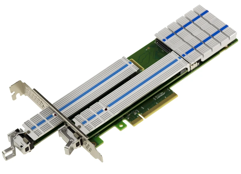 KALEA-INFORMATIQUE PCIe 3.0 x8 Controller Card for 2 SSD M.2 NVMe M Key HARWARE Raid 0 1, JBOD with Pull-Out Drawer Racks and Hotplug