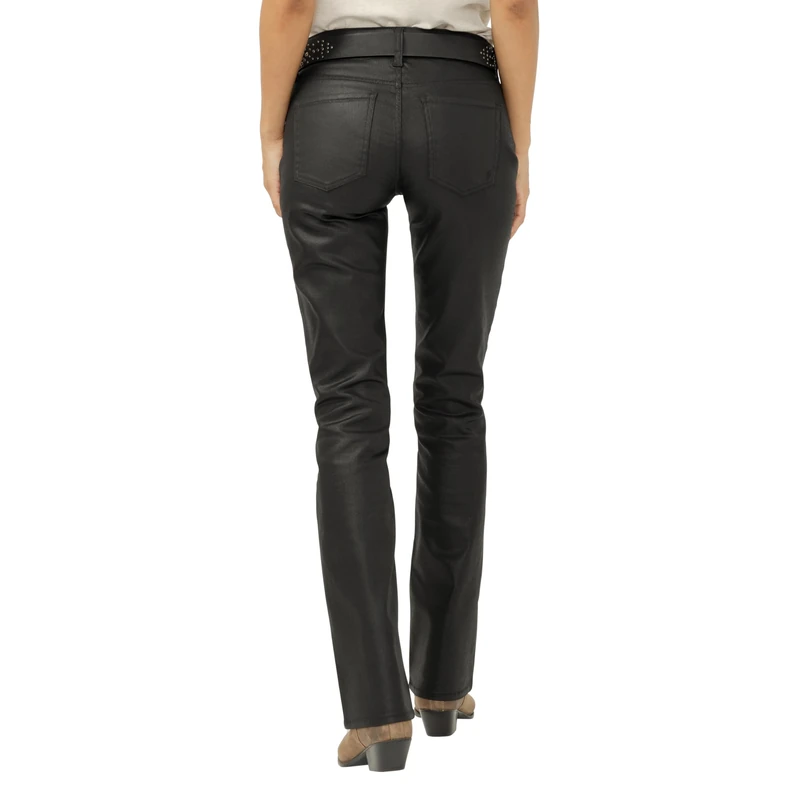 Silver Jeans Co. Women's Suki Mid Rise Curvy Fit Slim Bootcut Jeans-Legacy, Coated Black, 23W X 31L - Image 1