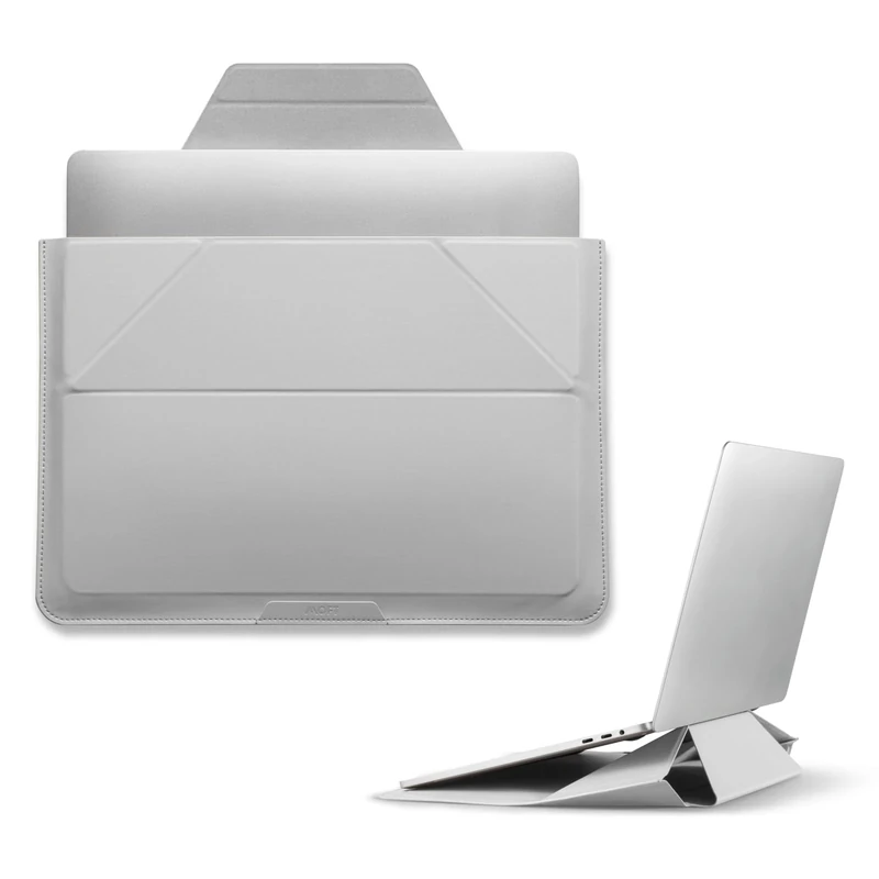 MOFT Laptop Carry Sleeve, 2-in-1 Laptop Bag & Stand for 13.3"MacBook Air/Pro & Dell/HP/Lenovo/Asus, Stylish Slim Computer Sleeve Bag with Expandable Storage for Computer Accessories, Misty Cove