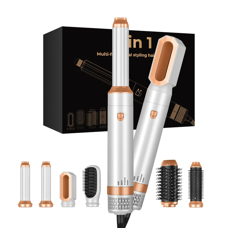 Hair Styler 5 in 1, Air Styler Set with Ionic Hair Dryer,Auto Air Curler,Thermal Brush,Hair Dryer Set for Styling, Fast Drying, Volumizing,Curling,Straightening, Ion Care