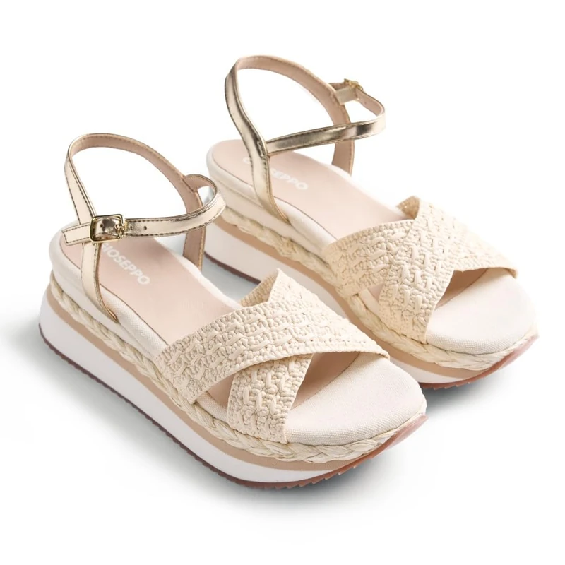 GIOSEPPO Women's Trevelin T-Strap, Ivory White, 4.5 UK