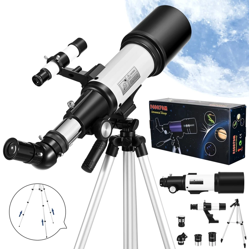 Ovshnrr Telescope for Kids, Adult, for Astronomy 70mm Telescope Beginners with Adjustable Tripod,Perfect for Kids,Teens