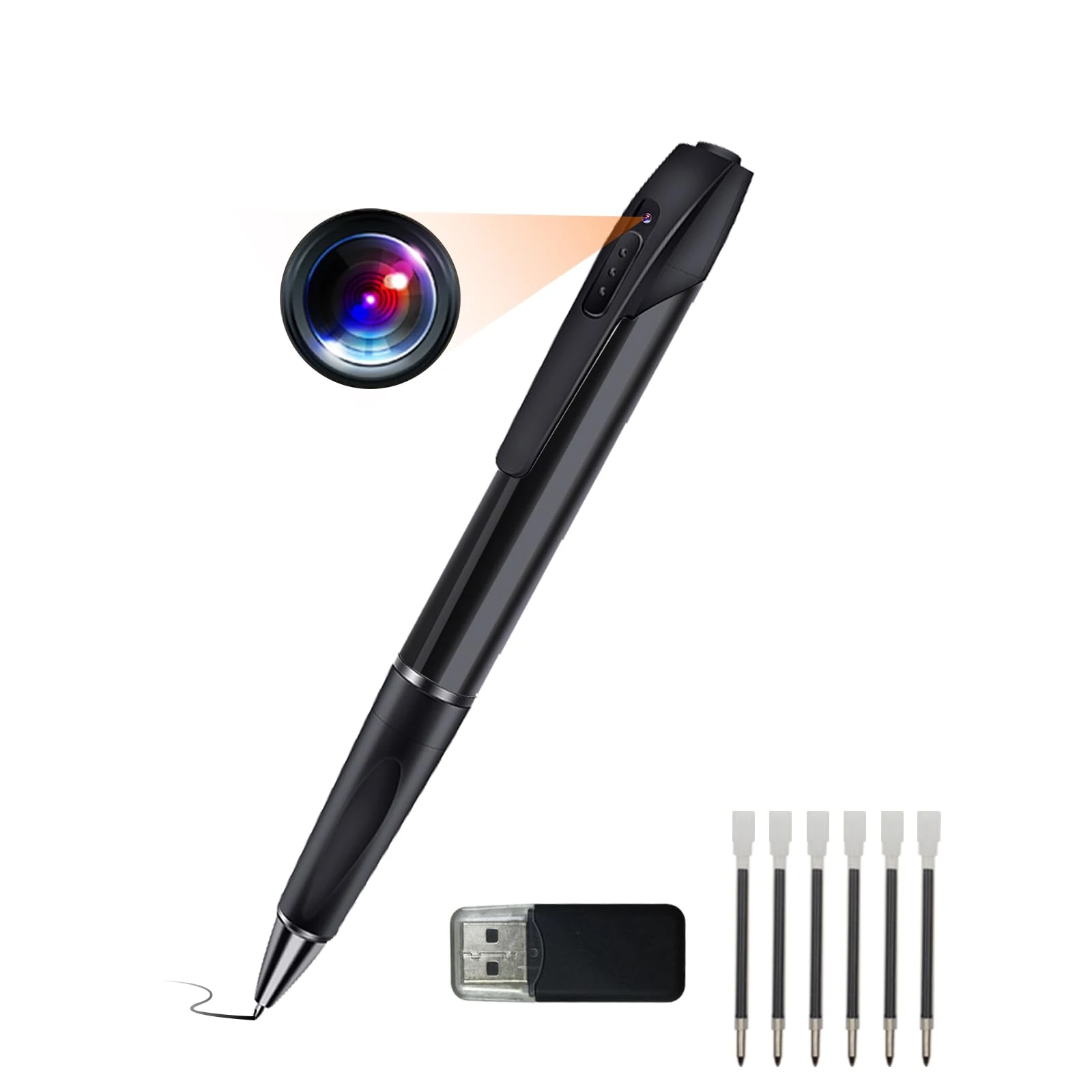 MDCGN Spy Camera Pen 1080P HD Hidden Cameras Portable Secret Camera Small Video Recorder with Video Recording, Photo Taking Mini Nanny Cam for Home, Office, Meeting, Study